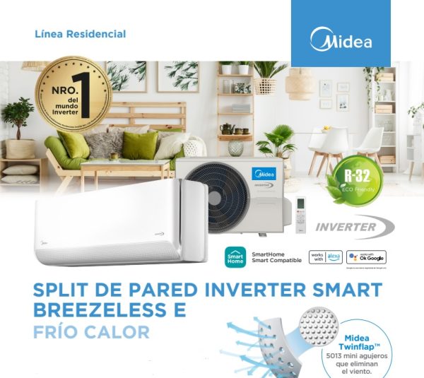 Split Midea Breezeless de 4500 fg Inverter